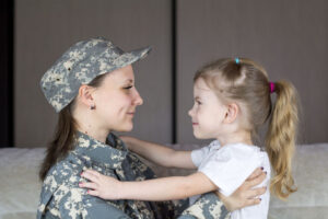 Military Mother with Daughter